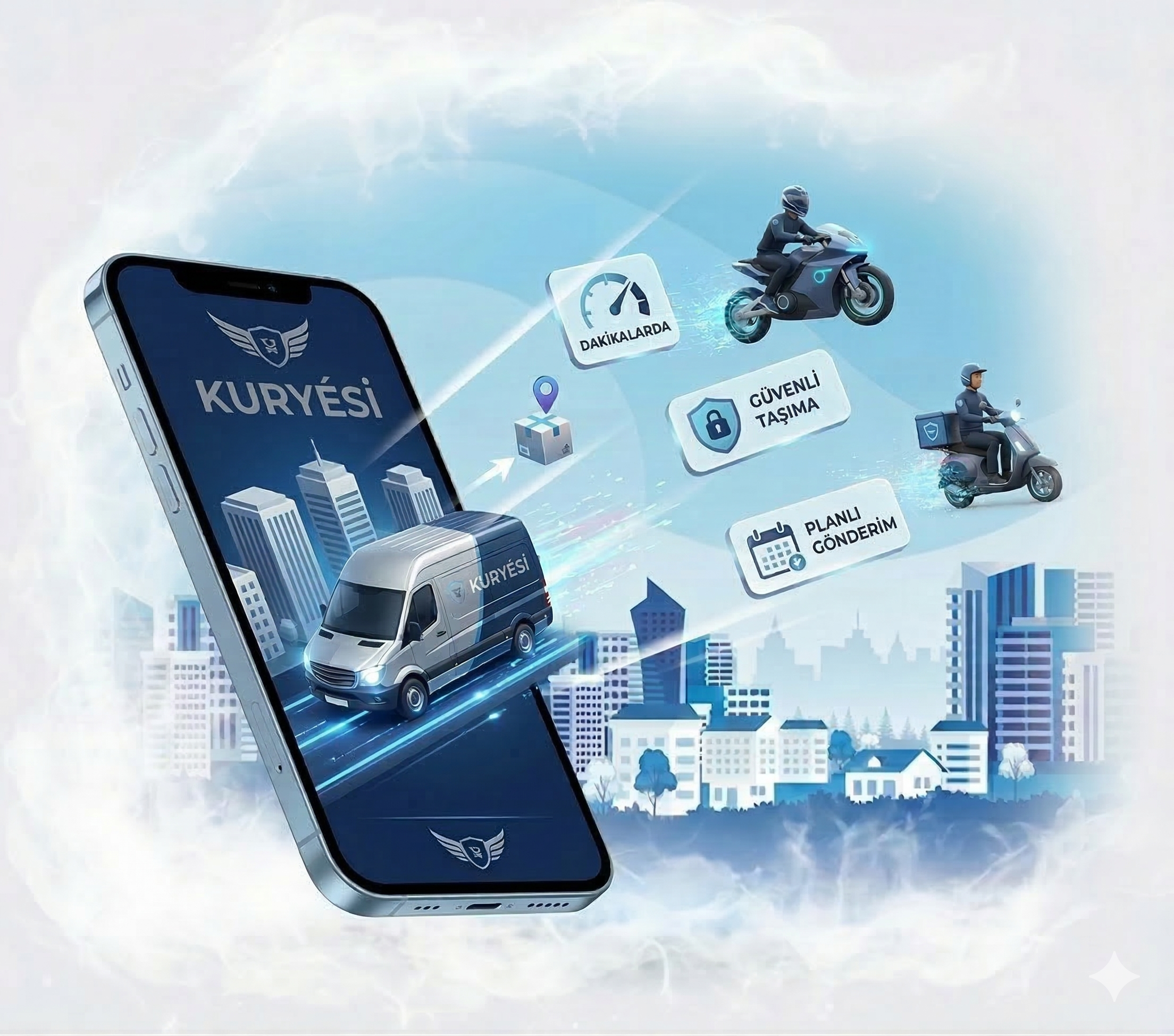 Kuryesi web sitesi kurye görseli